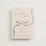 "Bow" - Wedding Invitations in Tuxedo by Corinne Malesic - Front