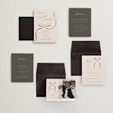 "Bow" - Wedding Invitations in Tuxedo by Corinne Malesic - Invitation Suite