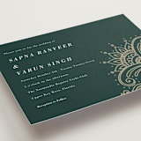 "Engraved Paisley" - Wedding Invitations in Cardamom by Oma N. Ramkhelawan - Detail