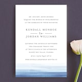 "Watercolour Stripe" - Wedding Invitations in Azure by Bethan - Front