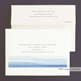 "Watercolour Stripe" - Wedding Invitations in Azure by Bethan - FREE Recipient Addressing
