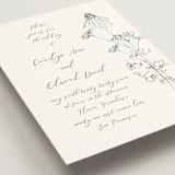 "Sketched Florals" - Wedding Invitations in Storm by Baumbirdy - Detail
