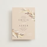 "Bohemian Pampas" - Wedding Invitations in Sand by Kaydi Bishop - Front