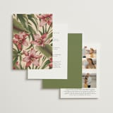 "Tropical Flowers" - Wedding Invitations in Sunrise by Jennifer Holbrook - Back of Card Options
