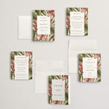 "Tropical Flowers" - Wedding Invitations in Sunrise by Jennifer Holbrook - Invitation Suite