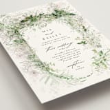 "Lush Greenery" - Wedding Invitations in Fresh Green by Phrosné Barwood - Detail