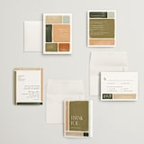 "Concord" - Wedding Invitations in Moss by Robert and Stella - Invitation Suite