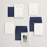 "Ocean Dreams" - Wedding Invitations in Pale Cerulean by Sabrin Deirani - Invitation Suite
