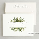 "Laurel of Greens" - Wedding Invitations in Midnight by Jennifer Wick - FREE Recipient Addressing