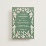 "Friendly Flowers" - Wedding Invitations in Emerald by Ani Somi - Front