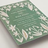 "Friendly Flowers" - Wedding Invitations in Emerald by Ani Somi - Detail