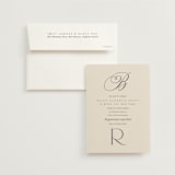 "Refined Beauty" - Wedding Invitations in Cream by Stacey Day - Invitation with Envelope