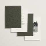 "leafy wreath" - Wedding Invitations in Cotton by Kate Ahn - Back of Card Options