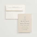 "Arched Monogram" - Wedding Invitations in Ecru by Erica Krystek - Invitation with Envelope