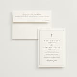 "Crawford" - Wedding Invitations in Ivory by Amy Kross - Invitation with Envelope