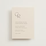 "Edge" - Wedding Invitations in Linen by Kelly Schmidt - Front