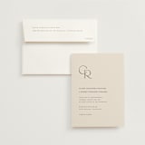 "Edge" - Wedding Invitations in Linen by Kelly Schmidt - Invitation with Envelope