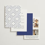 "Santorini" - Wedding Invitations in Cerulean by Zani van Zyl - Back of Card Options