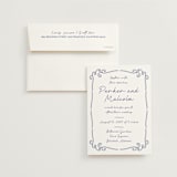"Santorini" - Wedding Invitations in Cerulean by Zani van Zyl - Invitation with Envelope