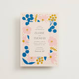 "Blossoms Abound" - Wedding Invitations in Cobalt by Genna Blackburn - Front