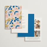 "Blossoms Abound" - Wedding Invitations in Cobalt by Genna Blackburn - Back of Card Options