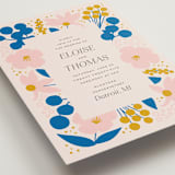 "Blossoms Abound" - Wedding Invitations in Cobalt by Genna Blackburn - Detail