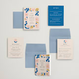 "Blossoms Abound" - Wedding Invitations in Cobalt by Genna Blackburn - Invitation Suite