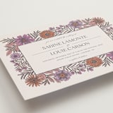 "Fleur" - Wedding Invitations in Sangria by Jen Owens - Detail