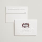 "Fleur" - Wedding Invitations in Sangria by Jen Owens - FREE Recipient Addressing