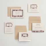"Fleur" - Wedding Invitations in Sangria by Jen Owens - Invitation Suite
