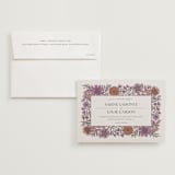 "Fleur" - Wedding Invitations in Sangria by Jen Owens - Invitation with Envelope