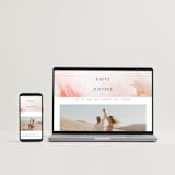 "Delicate brushstrokes" - Wedding Invitations in Blush by Lucrecia Caporale - FREE Wedding Website