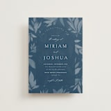 "Linen" - Wedding Invitations in Midnight by Ashley Rosenbaum - Front