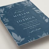 "Linen" - Wedding Invitations in Midnight by Ashley Rosenbaum - Detail