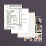 "Pattern Play" - Wedding Invitations in Pebble by Anelle Mostert - Back of Card Options