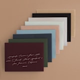 "Pattern Play" - Wedding Invitations in Pebble by Anelle Mostert - Colored Envelopes Available