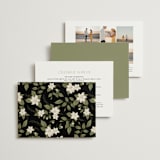 "Vintage Print" - Wedding Invitations in Licorice by GeekInk Design - Back of Card Options