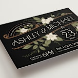 "Vintage Print" - Wedding Invitations in Licorice by GeekInk Design - Detail