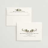 "Vintage Print" - Wedding Invitations in Licorice by GeekInk Design - FREE Recipient Addressing
