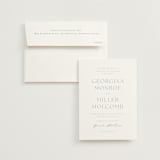 "Modern Air" - Wedding Invitations in Dusty Blue by Stacey Meacham - Invitation with Envelope