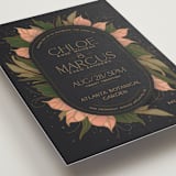 "Elegant Leaves" - Wedding Invitations in Slate by GeekInk Design - Detail