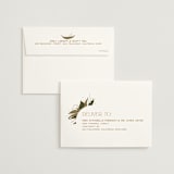 "Elegant Leaves" - Wedding Invitations in Slate by GeekInk Design - FREE Recipient Addressing