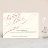 "Winter Flourish" - Wedding Invitations in Petal Pink by Annie Clark - Front