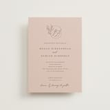 "Delicate monogram" - Wedding Invitations in Blush by Lucrecia Caporale - Front