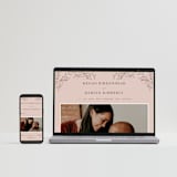 "Delicate monogram" - Wedding Invitations in Blush by Lucrecia Caporale - FREE Wedding Website