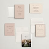 "Delicate monogram" - Wedding Invitations in Blush by Lucrecia Caporale - Invitation Suite