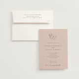 "Delicate monogram" - Wedding Invitations in Blush by Lucrecia Caporale - Invitation with Envelope