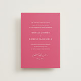 "Everlasting" - Wedding Invitations in Carnation by Jennifer Postorino - Front