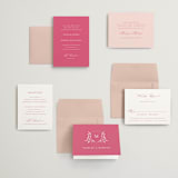 "Everlasting" - Wedding Invitations in Carnation by Jennifer Postorino - Invitation Suite