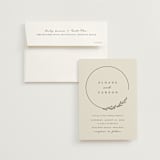 "Branched" - Wedding Invitations in Almond by Brianne Larsen - Invitation with Envelope